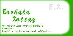 borbala koltay business card