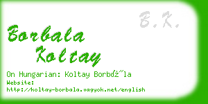 borbala koltay business card